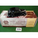 Limited Edition Vauxhall 1938 J-type black saloon from Gems & Cobwebs Collection