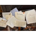 Collection of 17th & 18th c. deeds, documents & letters