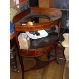 19th c. mahogany corner washstand