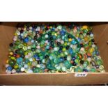 Large quantity of old glass marbles