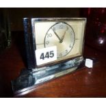 Art Deco chrome desk clock by Gustav Becher