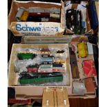 Hornby Dublo buildings, engines, wagons, track etc (several boxes)