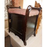 Piano stool with cupboard front
