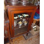 Edwardian inlaid mahogany music cabinet