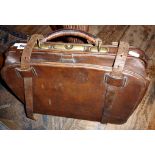 Victorian leather "Gladstone" bag by J.W. Allen of The Strand