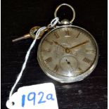 Old silver faced pocket watch (working but glass loose)
