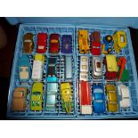 Vintage Matchbox Series Collectors Case No 41, with forty-eight Matchbox diecast vehicles