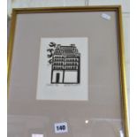 Willie Rodger (b.1930-) woodcut print 15/20 "Doocot" signed & dated '85
