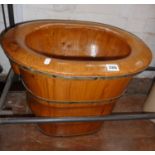 Chinese wooden two section baby's bath
