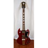 Guitar: Gibson Les Paul SG Custom Solid, Cherry, with tremelo, S.N. 031712, U.S.A., with case
