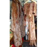 Vintage clothing - Mink coat & mink stole, and three collars