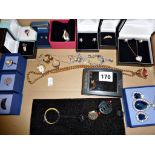 Collection of costume jewellery in boxes