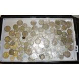 Large British silver coin collection including Crowns, Halfcrowns, Florins etc