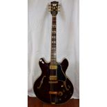 Guitar: Gibson Stereo ES345TD Semi Acoustic guitar, Dark Brown, U.S.A., with case