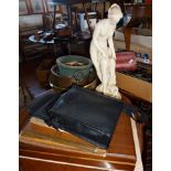 Box of cutlery, Atlases, Classical nude figure etc