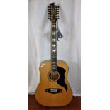 Guitar: Eko jumbo 12-string (50th Anniversary) acoustic guitar, S.N. 74, China, with case