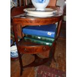 19th c. mahogany corner washstand