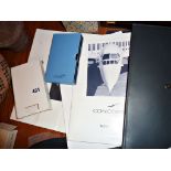 Concorde travel wallet complete with contents, including Menu, Wine List, pen etc plus paper carrier