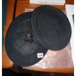 Vintage clothing - two Opera top hats by Dunn & Co