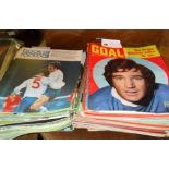 Vintage football magazines - 43 issues of Goal (1960's & 1970's) and 35 Books of Football (1970's)