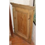 Small stripped pine corner cupboard
