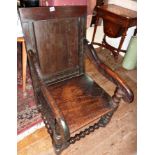 18th c oak wainscot chair