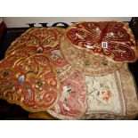 Ten Chinese silk embroideries