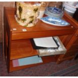 A.H. McIntosh teakwood buffet with foldover laminated work top, c.1970s