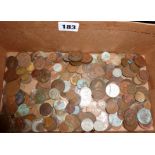 Assorted copper and other coins