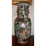 Large 19th c. Chinese crackle vase, 18" tall