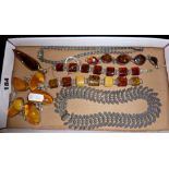 Silver and amber jewellery, necklaces, bracelets etc.