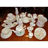 Extensive collection of Belleek porcelain items (some A/F)