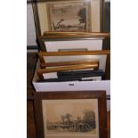 Quantity of assorted framed 19th & 20th c. engravings