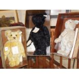 Steiff Teddy Bears: All mint and boxed with LE certificates - 1912 Replica black teddy; 1911 Replica