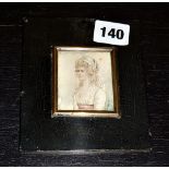 Victorian portrait miniature of a lady signed "Butler"