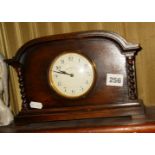 Oak cased mantle clock with dial marked Walker & Hall