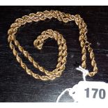 9ct gold chain necklace (approx 19.7g)