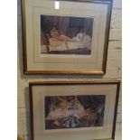 Two William Russell Flint limited edition prints of nude women at ease, number in pencil, blind