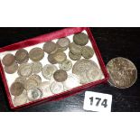 Quantity of British silver coins including a Victoria 1887 Crown