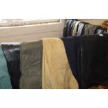 Vintage designer clothing:- large lot of circa 1970's-1980's leather men's trousers x 12 (and one