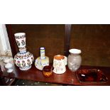 Zsolnay vase and other pieces of Studio and Art pottery
