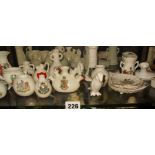 Collection of assorted crested china