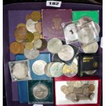 Large quantity of British coins, commemorative crowns etc.