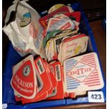 Box of 1950s & 1960s advertising beer mats