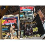 1990's military modelling magazines, vintage Atlas comic, Lord of the Rings Battle Games magazines