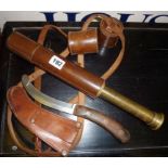 c. WW1 four drawer telescope by Broadhurst Clarkson & Co Ltd in leather case together with an