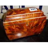 Tortoiseshell tea caddy