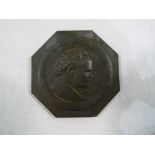 Franz Joseph, Austria - a bronze uniface medal by J. Tautenhayn, laureate head right, octagonal, 5.