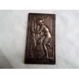 Jean-Baptiste Daniel-Dupuis (French 1849-1899) - a 19th century cast rectangular silver plaque