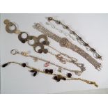 A collection of lady's good quality silver jewellery to include gilt silver smoky quartz necklace,
